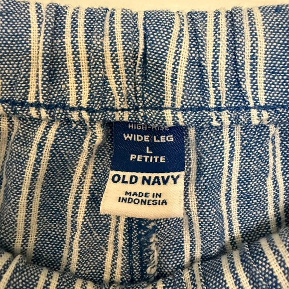 High-Waisted Linen-Blend Super Wide-Leg Pants - Petite L - Picture 7 of 7